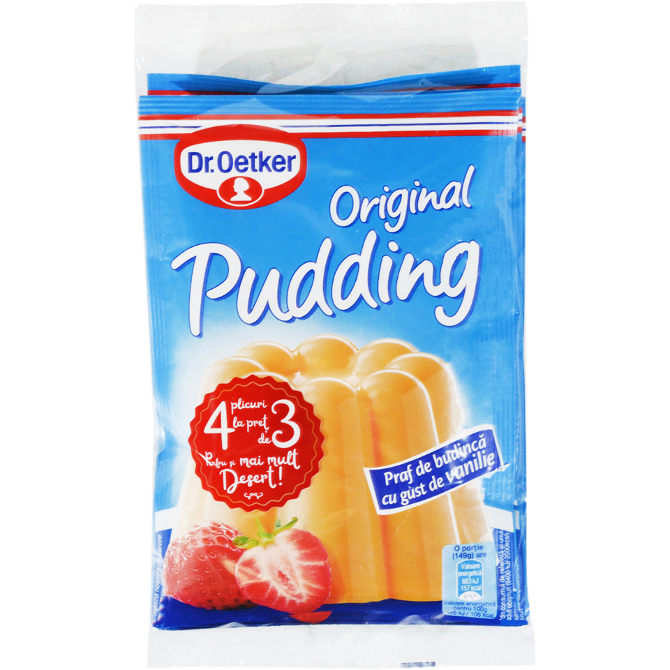 Dr Oetker Praf De Budinca Cu Gust De Vanilie 4x40g Mega Image