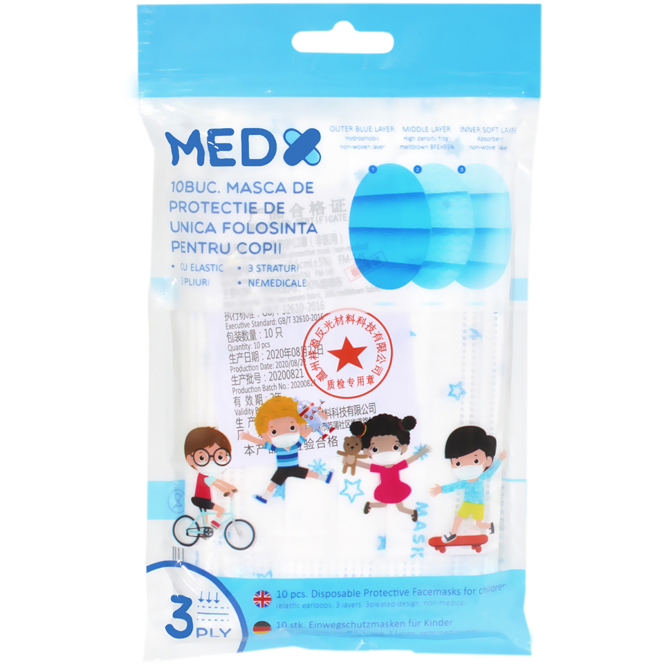 Medx | Masca de protectie pentru copii, de unica folosinta, bucati | Mega-image