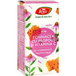 Echinacea cu propolis si vitamina C 63 comprimate masticabile