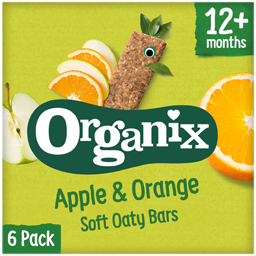 Batoane ecologice pentru copii 12+ din ovaz integral cu mere si portocale 180g