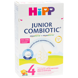Lapte pentru copii de varsat mica HiPP 4 JUNIOR COMBIOTIC 500g