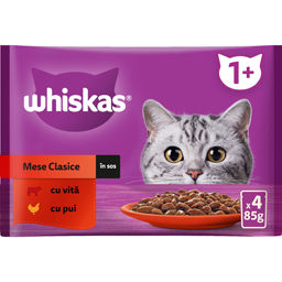 Hrana umeda pentru pisici Mese Clasice in sos 4x85g