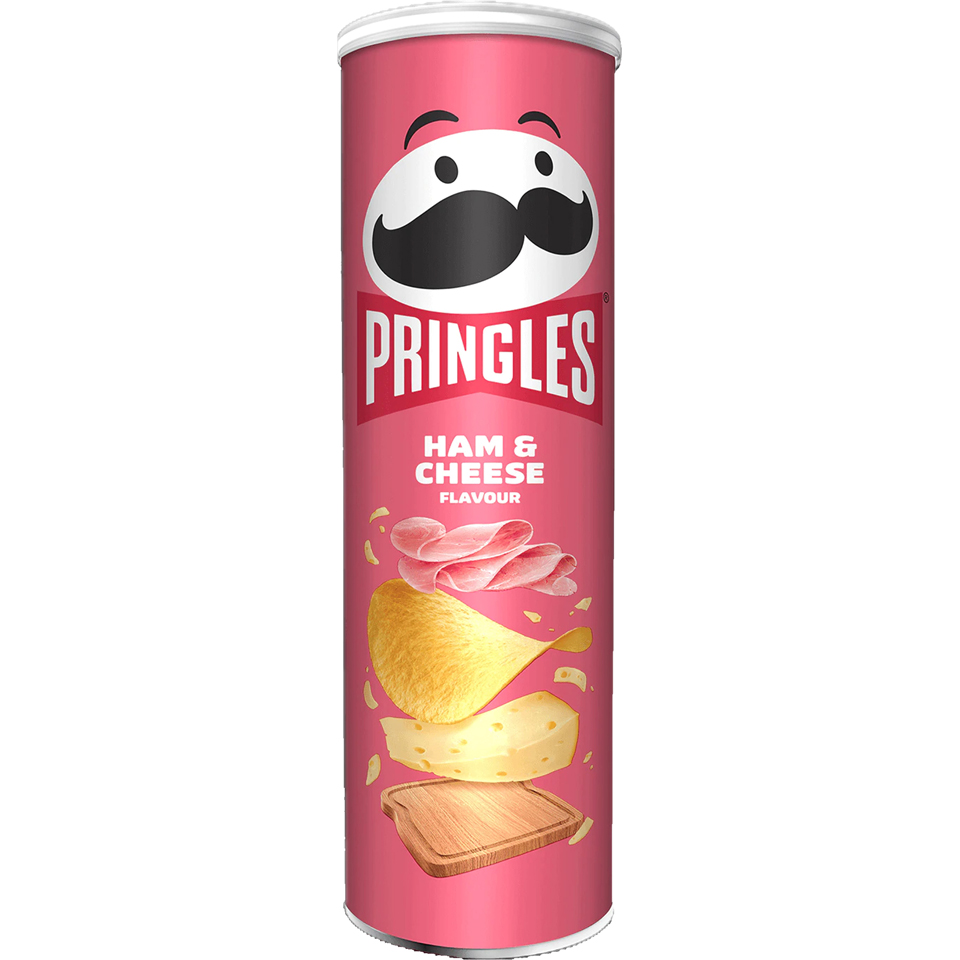 Pringles | Chips din cartofi cu gust de sunca si branza 165g | Mega-image