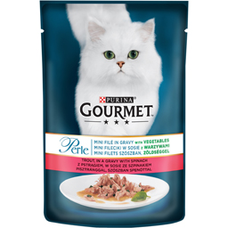 Hrana umeda pentru pisici, cu pastrav si spanac 85g