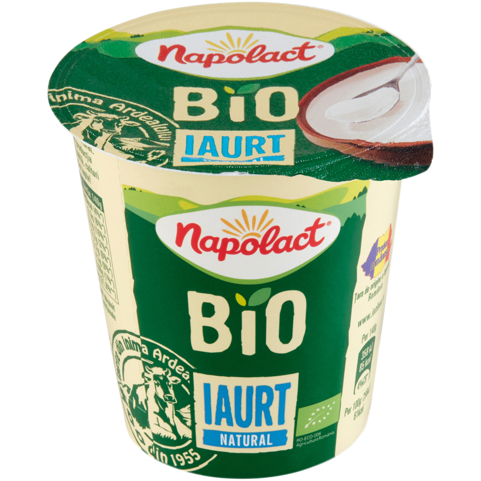 mereu insignă Apuca  Napolact Bio | Iaurt natural 3.8% grasime 140g | Mega-image