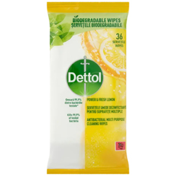 Servetele umede dezinfectante biodegradabile, lemon