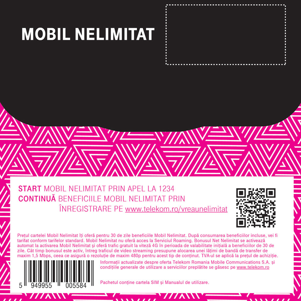 automaton entity Ahead Telekom | Cartela Telekom mobil nelimitat | Mega-image