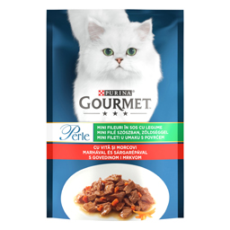 Hrana umeda pentru pisici cu vita si morcovi 85g