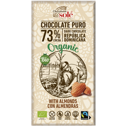 Ciocolata neagra bio cu migdale 73% cacao 150g
