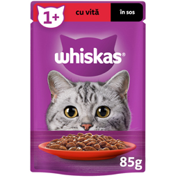 Hrana umeda pentru pisici cu vita in sos 85g