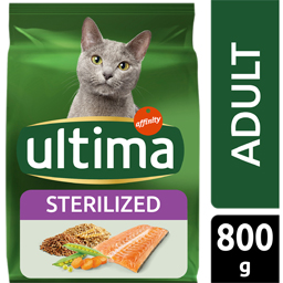 Hrana uscata cu somon pentru pisici adulte sterilizate 800g